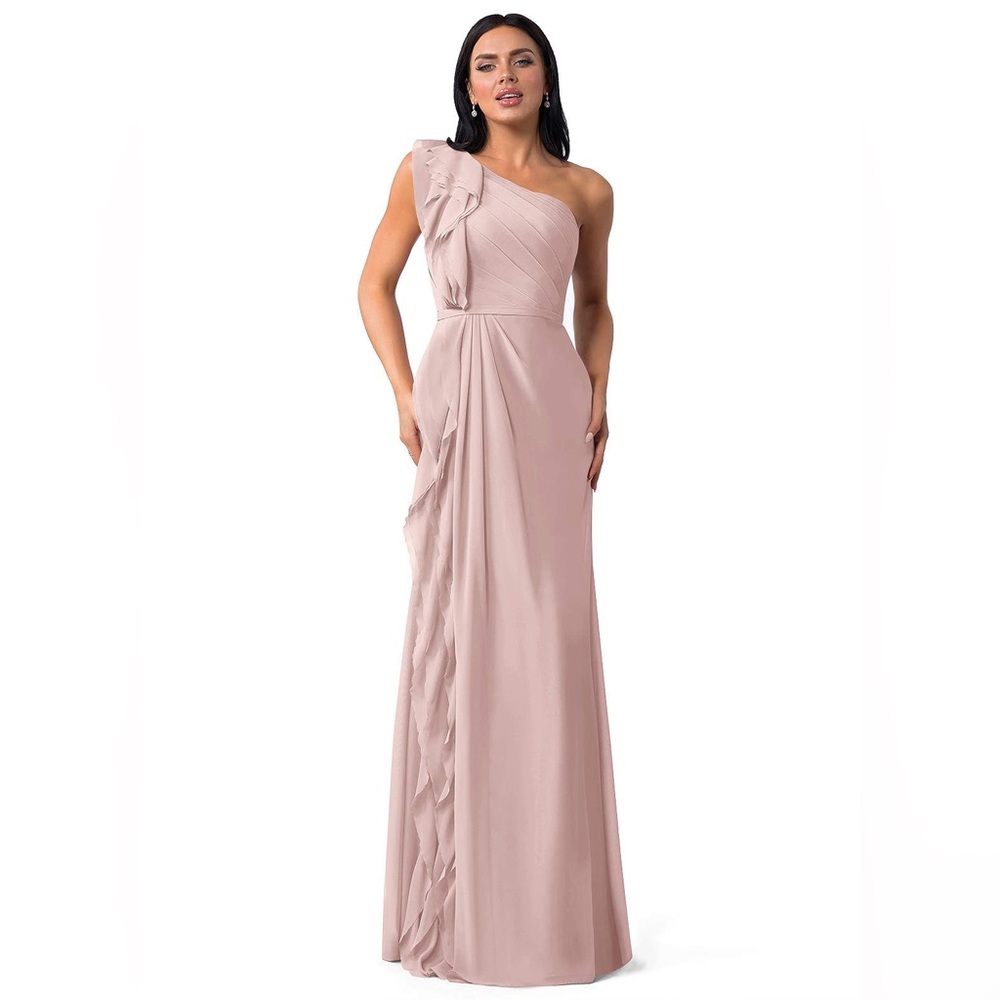 Azazie Sharon Bridesmaid Dress Size A8 in Dusty Rose